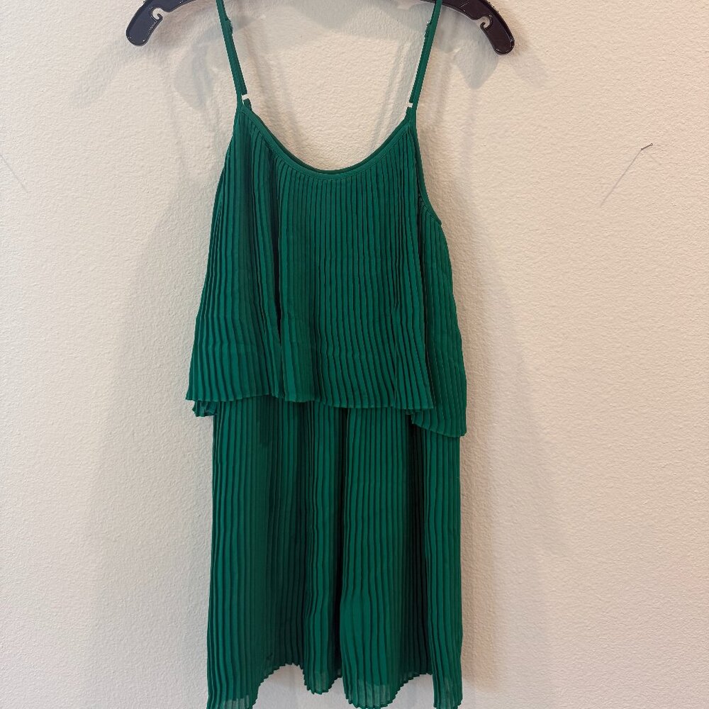 Parker Green Pleated Tiered Dress - CLEARANCE SALE!!!